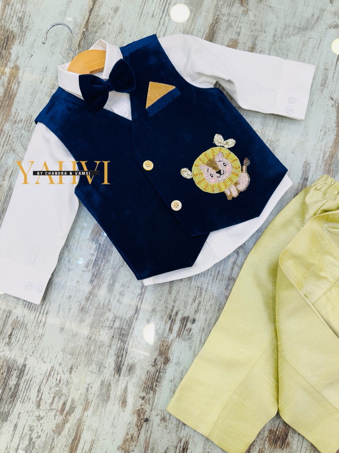 Royal Cub 5-Piece Suit Set with Embroidered Waistcoat - Image 2