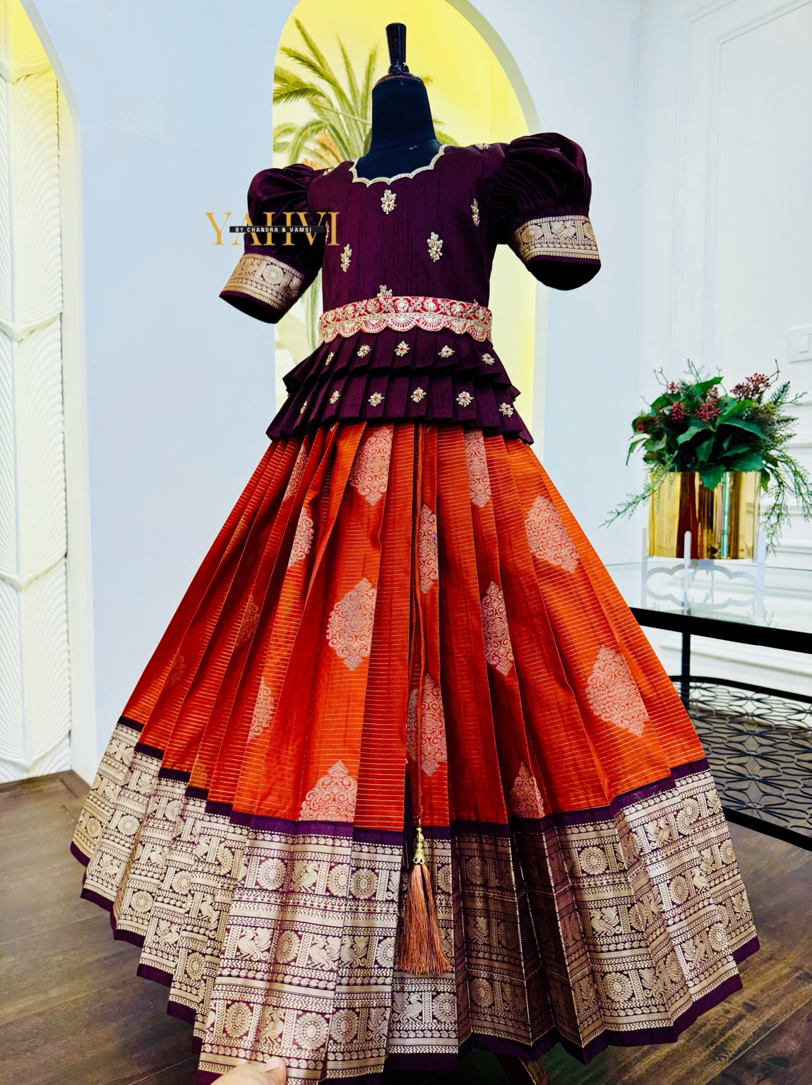 Vintage Raga Silk Lehenga Set