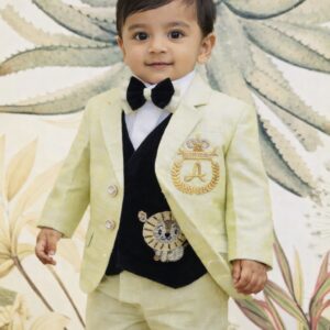 Royal Cub 5-Piece Suit Set with Embroidered Waistcoat