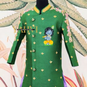 Krishna Leela Hand Embroidered Dhoti Set