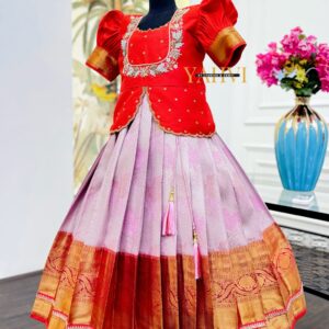 Red Royale Kanchi Silk Lehenga Ensemble