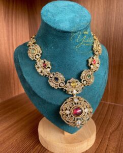 Royal Navaratna Statement Necklace