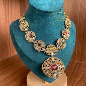 Royal Navaratna Statement Necklace