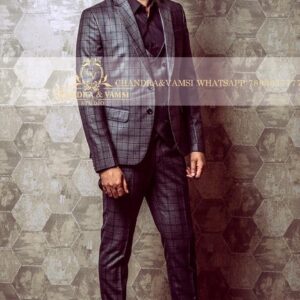 Charcoal Check 3-Piece Classic Suit Set