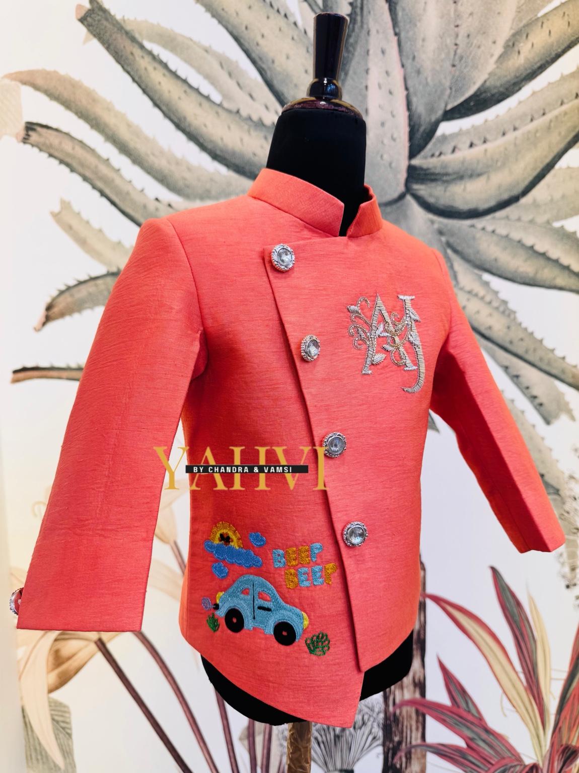 Beep Beep Monogram Jodhpuri Suit