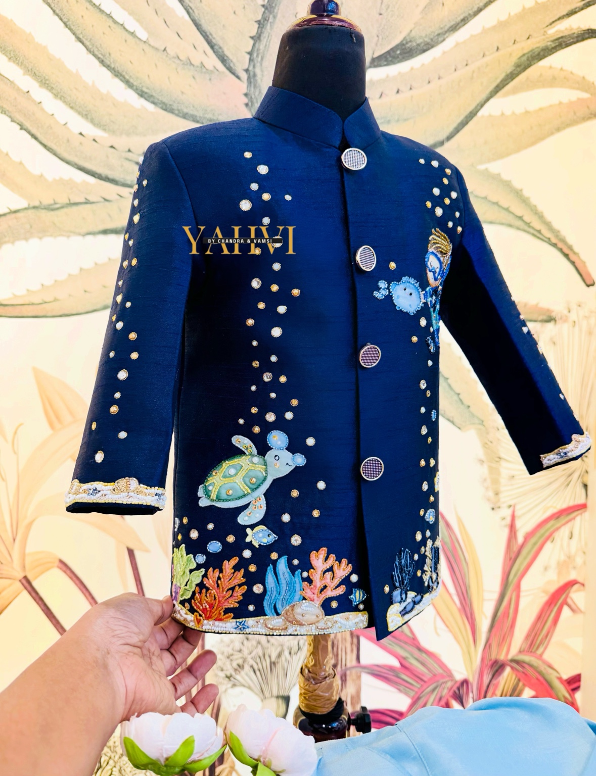 Underwater Adventure Hand-Embroidered jodhpuri