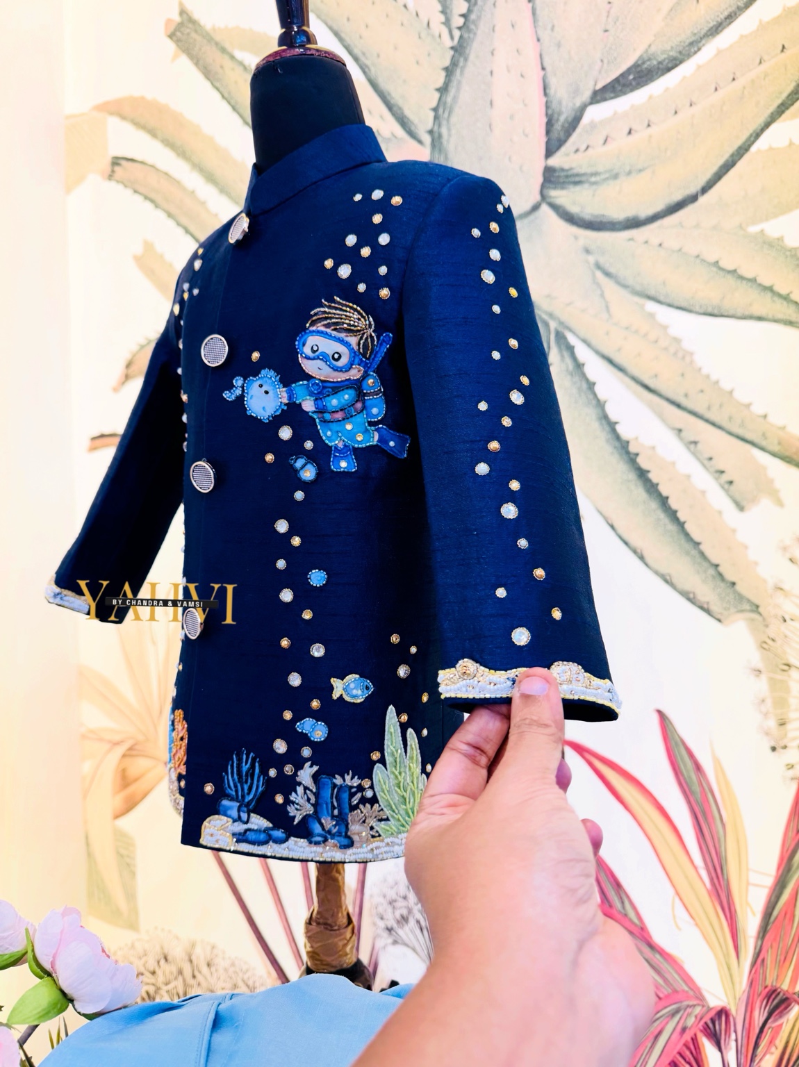 Underwater Adventure Hand-Embroidered jodhpuri - Image 3
