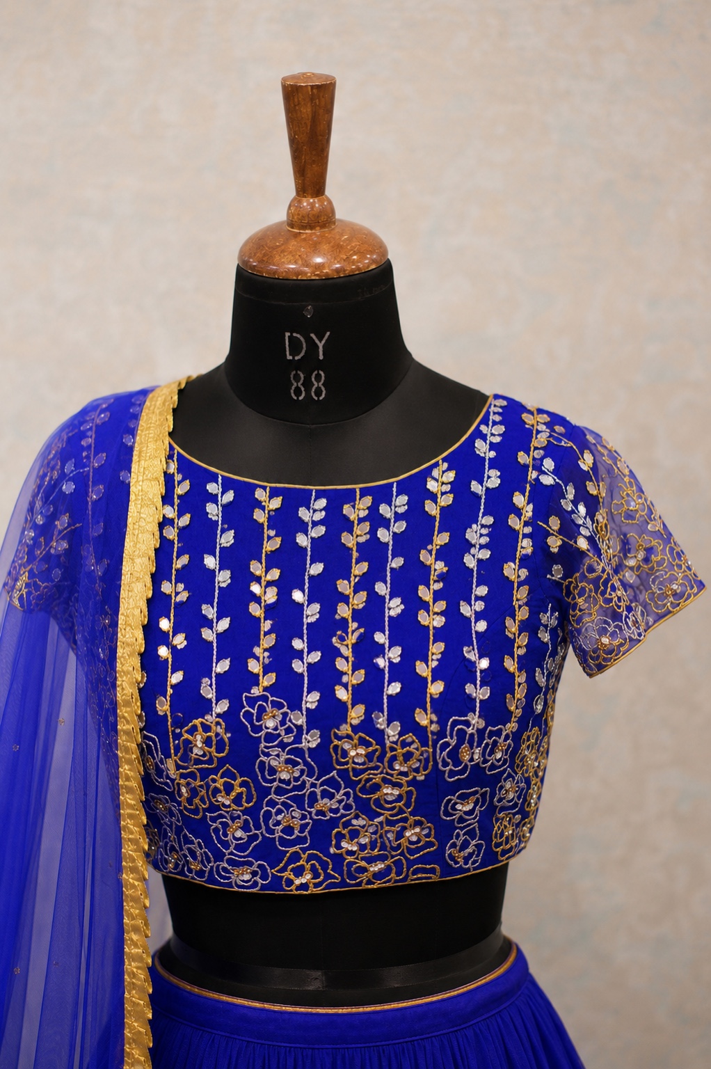 Royal Bloom- Mirror work lehanga for women