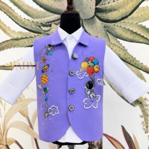 Astronaut Theme Collared Jacket Set