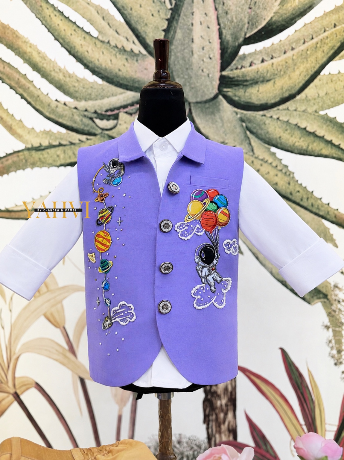 Astronaut Theme Collared Jacket Set