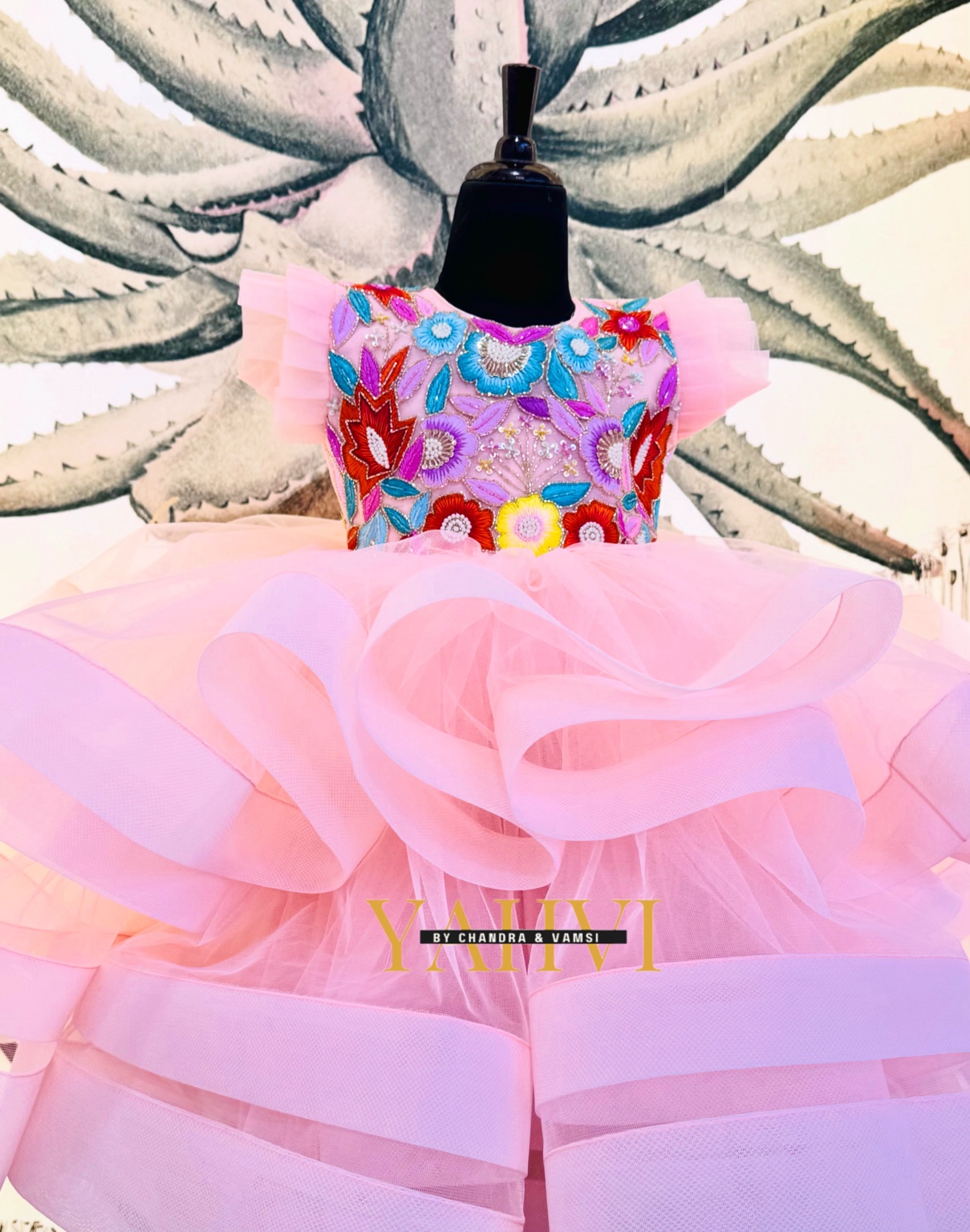 Blush Bloom Luxury Birthday Frock - Image 5