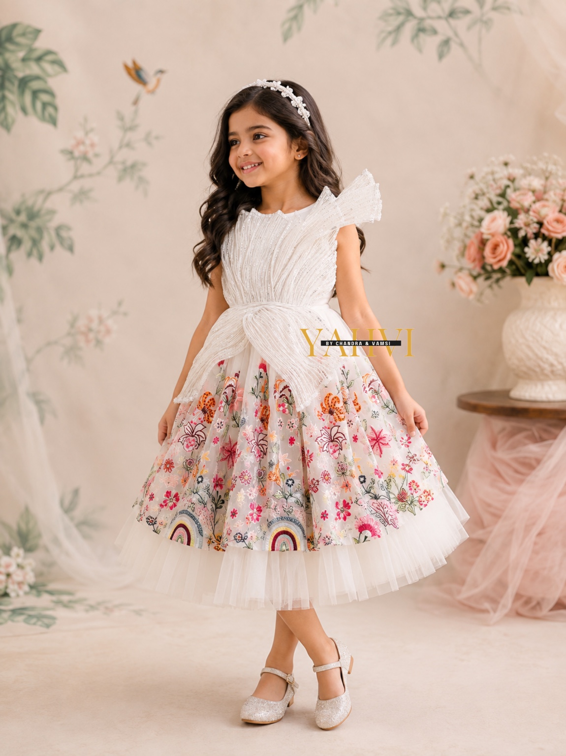 Ivory Bloom Sculpted Frock - Image 2