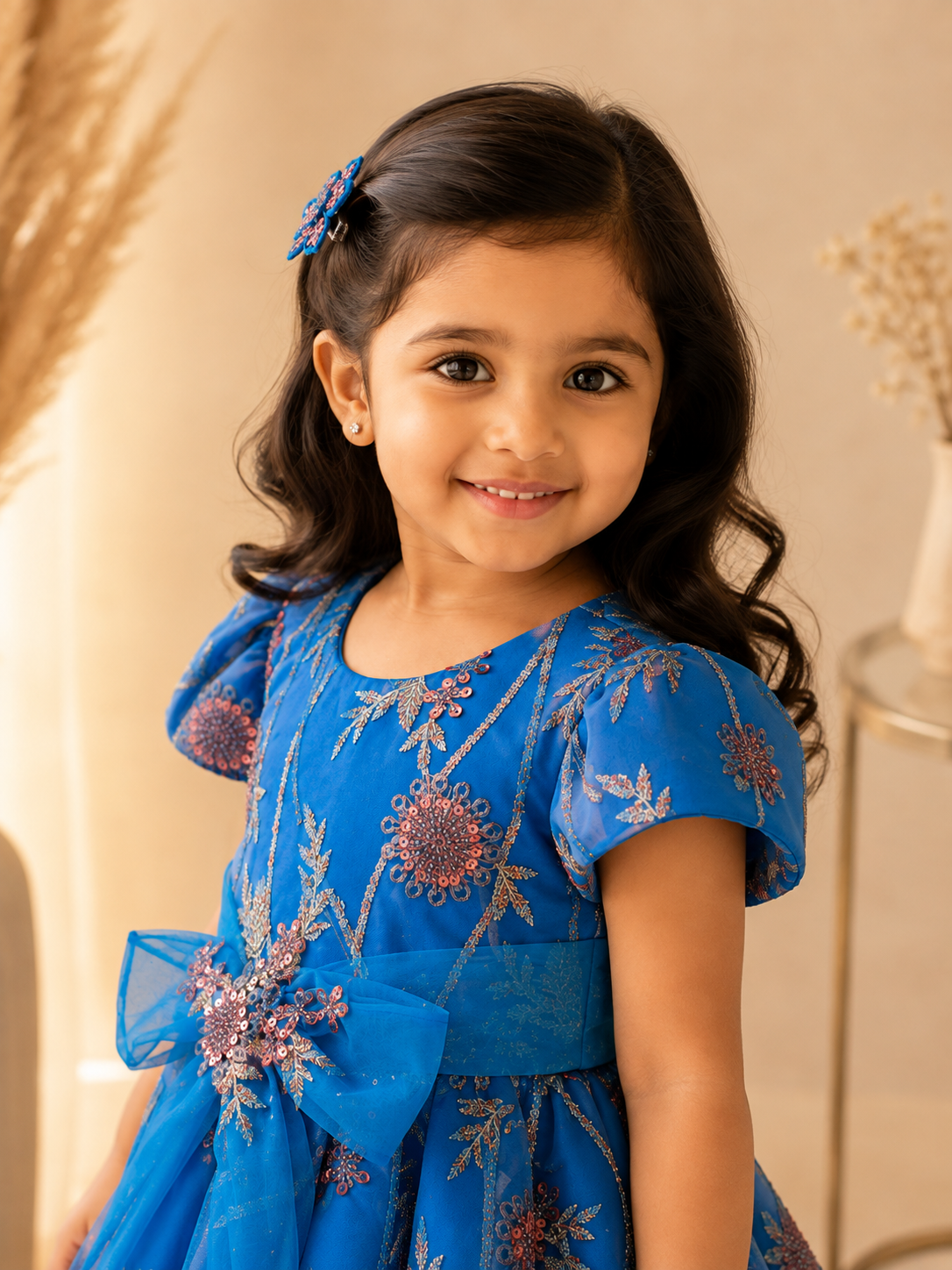 Azure Bloom Structured Panel Frock - Image 6