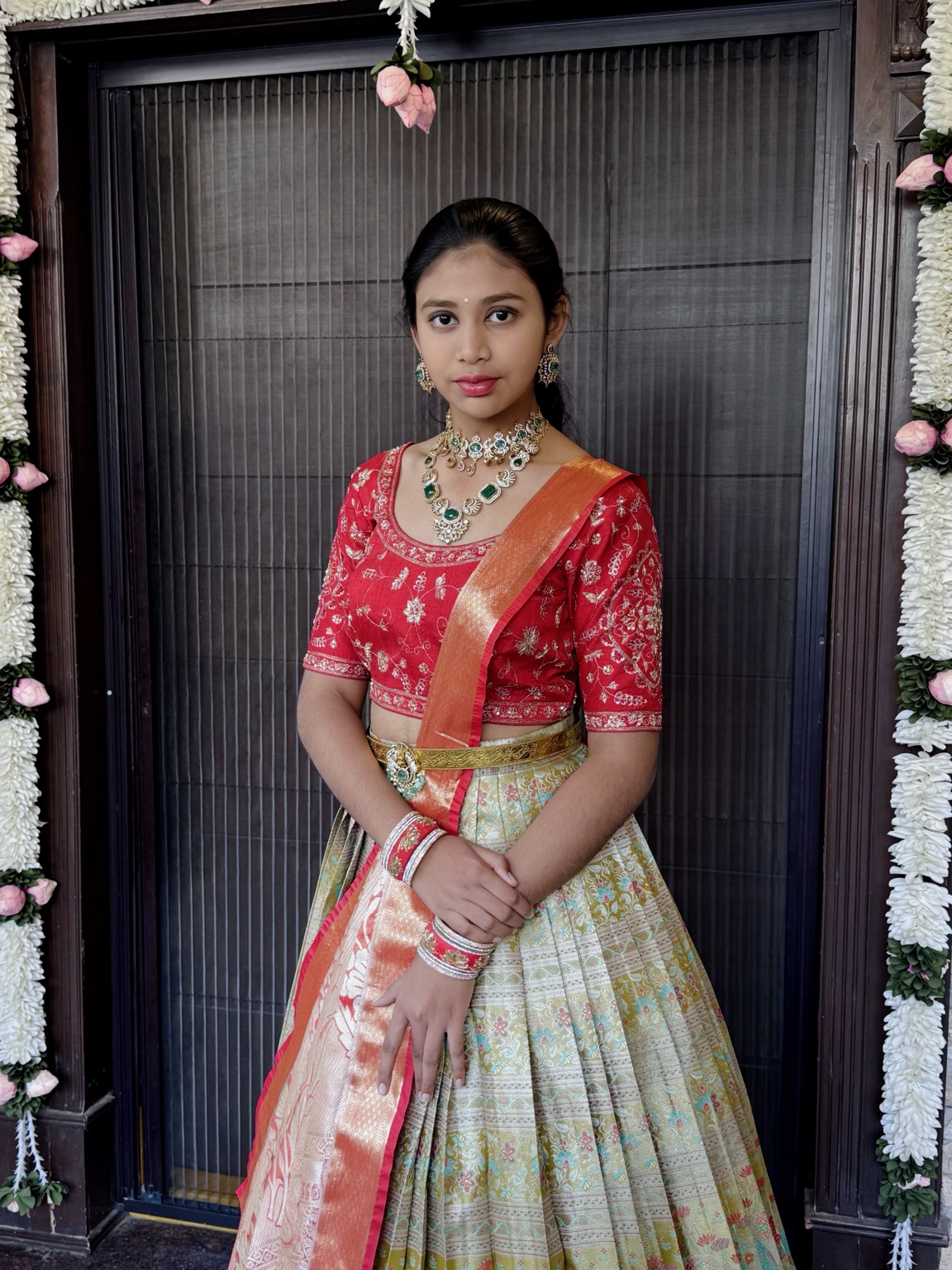 Royal Meenakari Pattu Lehenga Set - Image 2