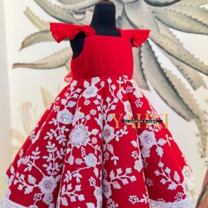 Scarlet Bloom Structured Frock