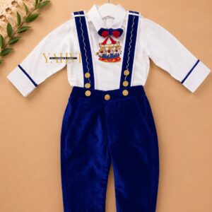 Royal Carousel Hand-Embroidered Suspender Set