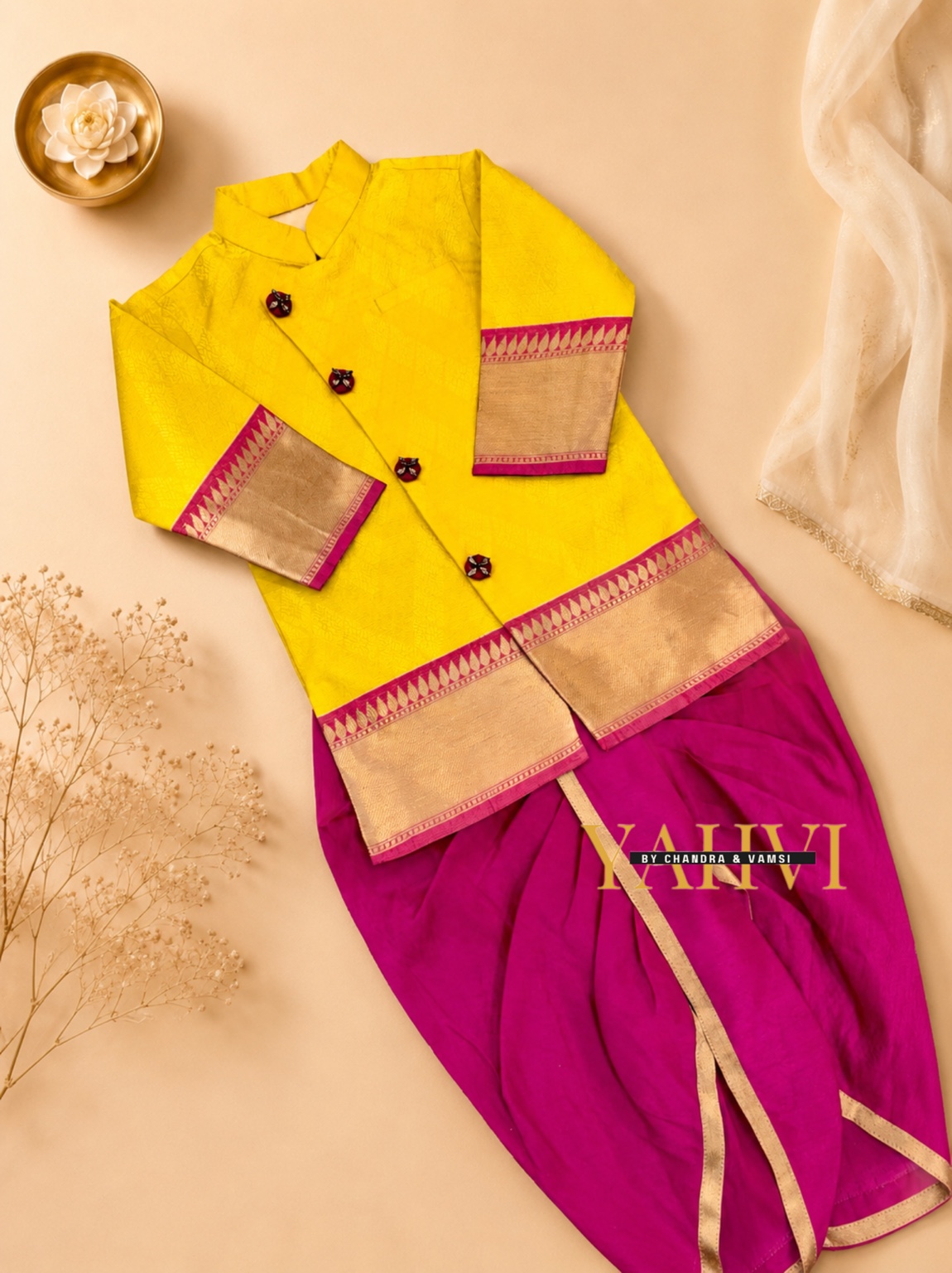 Sunshine Kota Sherwani Set - Image 5