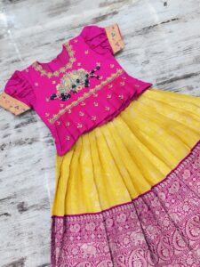 Royal Peacock Kora Jute Silk Lehenga Set