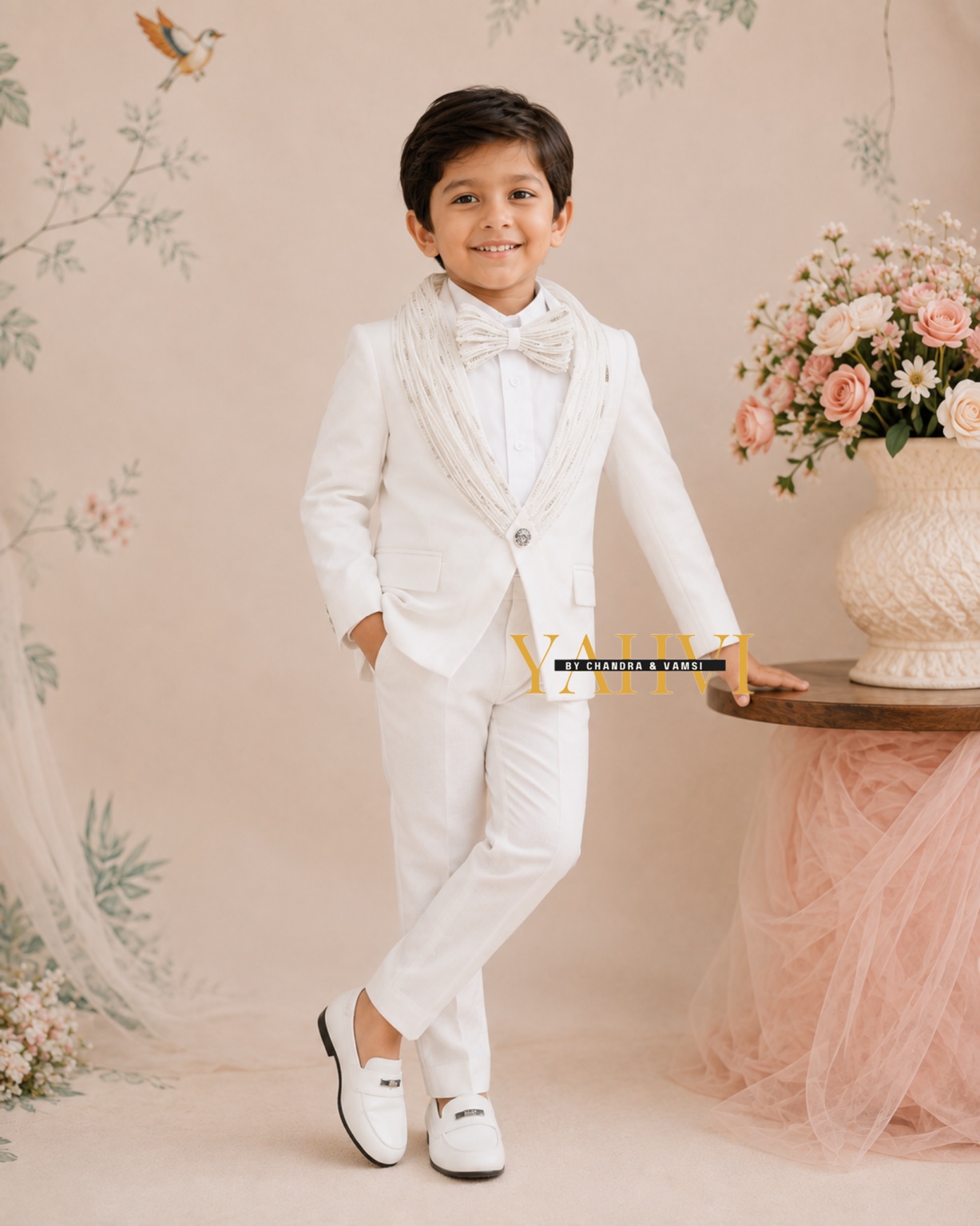 Ivory Royale Wirework Armani Suit - Image 6