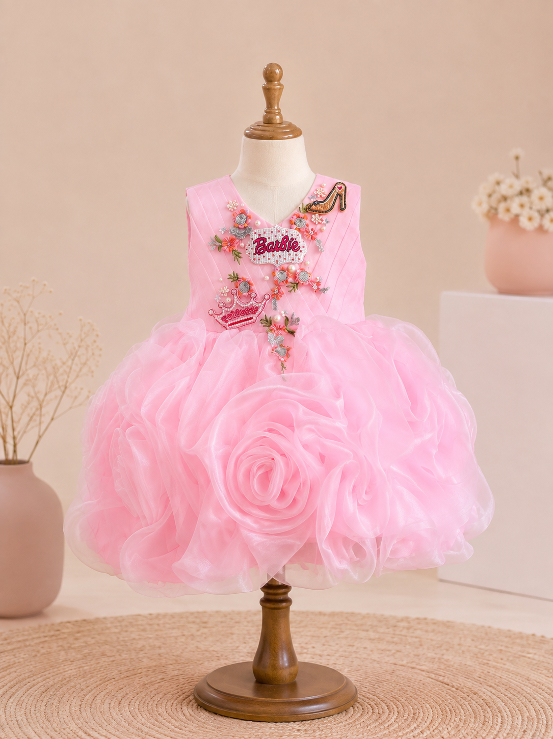 Barbie Bloom Organza Ruffle Frock - Image 6