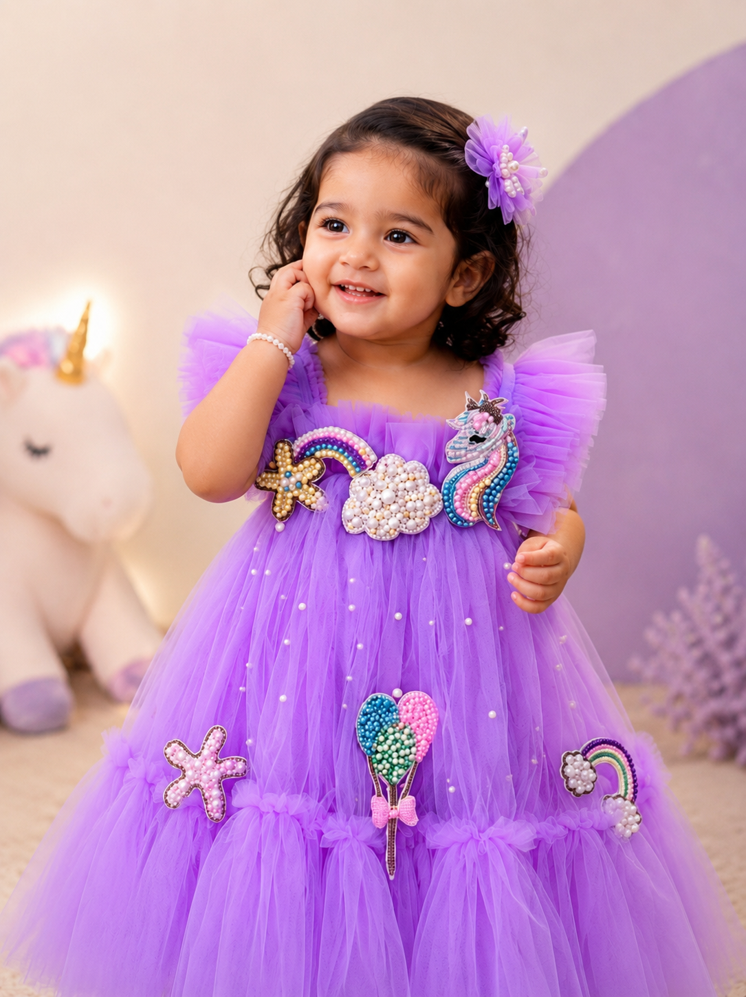 Enchanted Unicorn Pearl Frock - Image 3