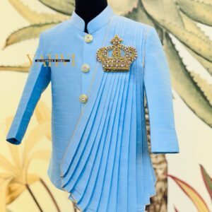 Royal Crown Draped Prince Short Sherwani
