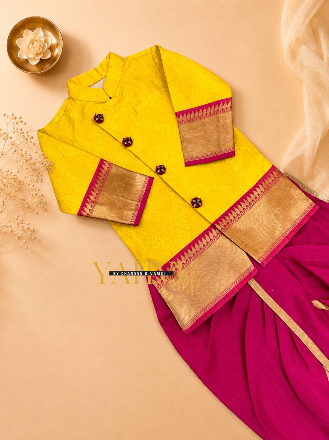Sunshine Kota Sherwani Set - Image 6