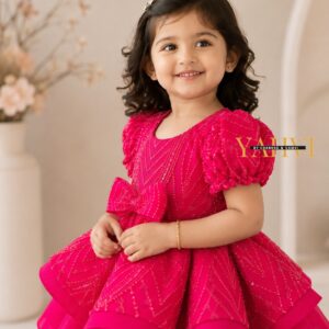 Fuchsia Ruffle Sparkle Frock