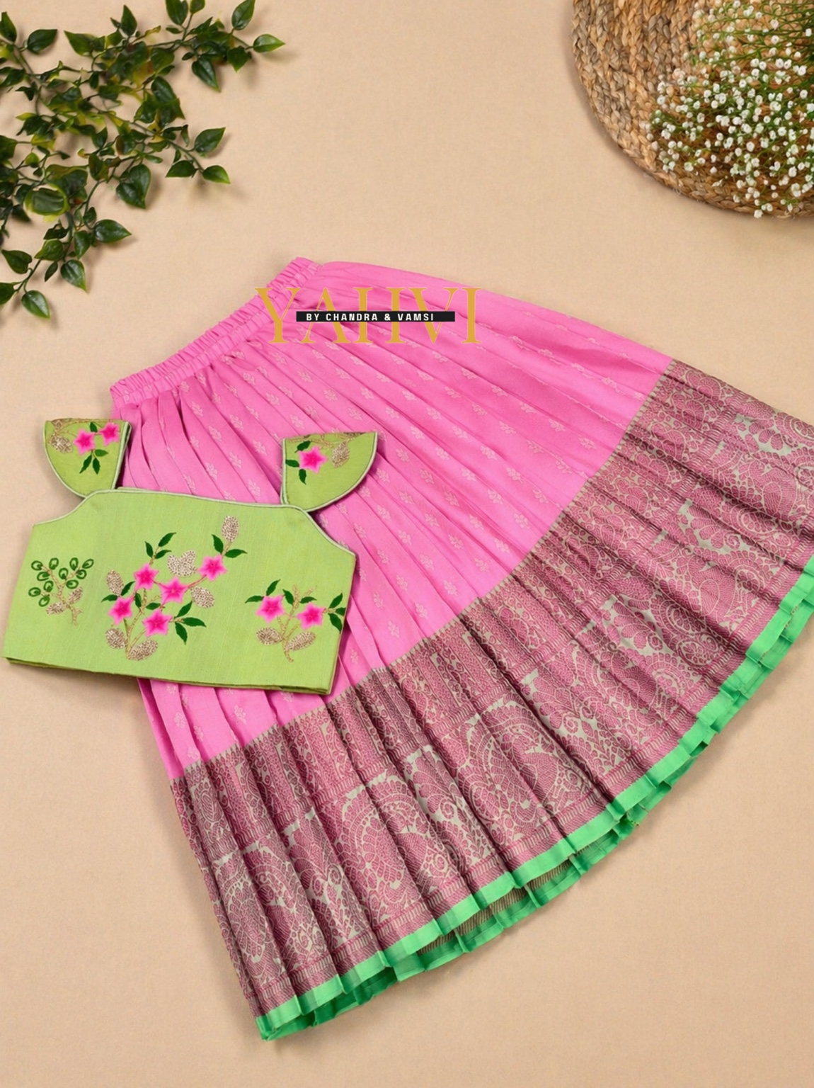 Floral Bloom Designer Crop Top Lehenga Set