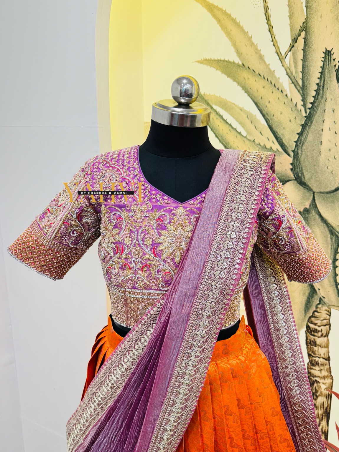 Imperial Meenakari Pattu Lehenga Set - Image 2