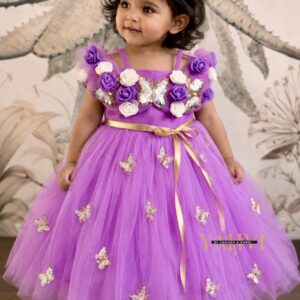 Enchanted Butterfly Bloom Birthday Frock