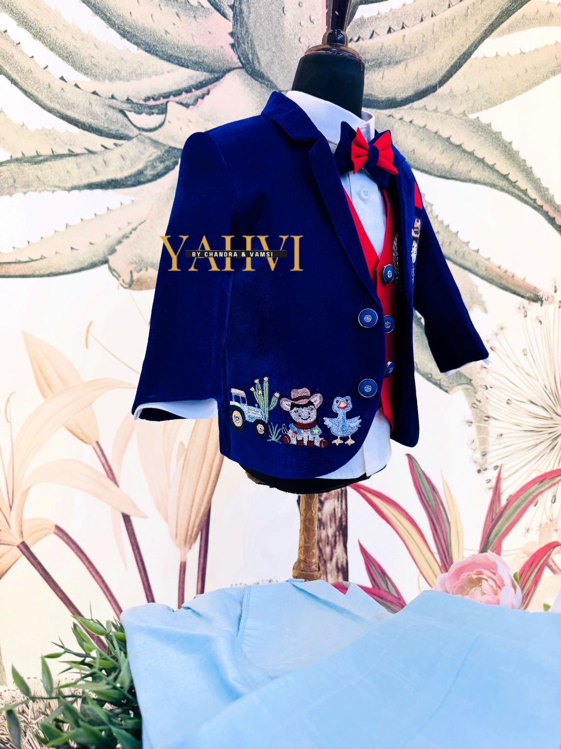 Cowboy Adventure Hand-Embroidered Blazer Set - Image 3
