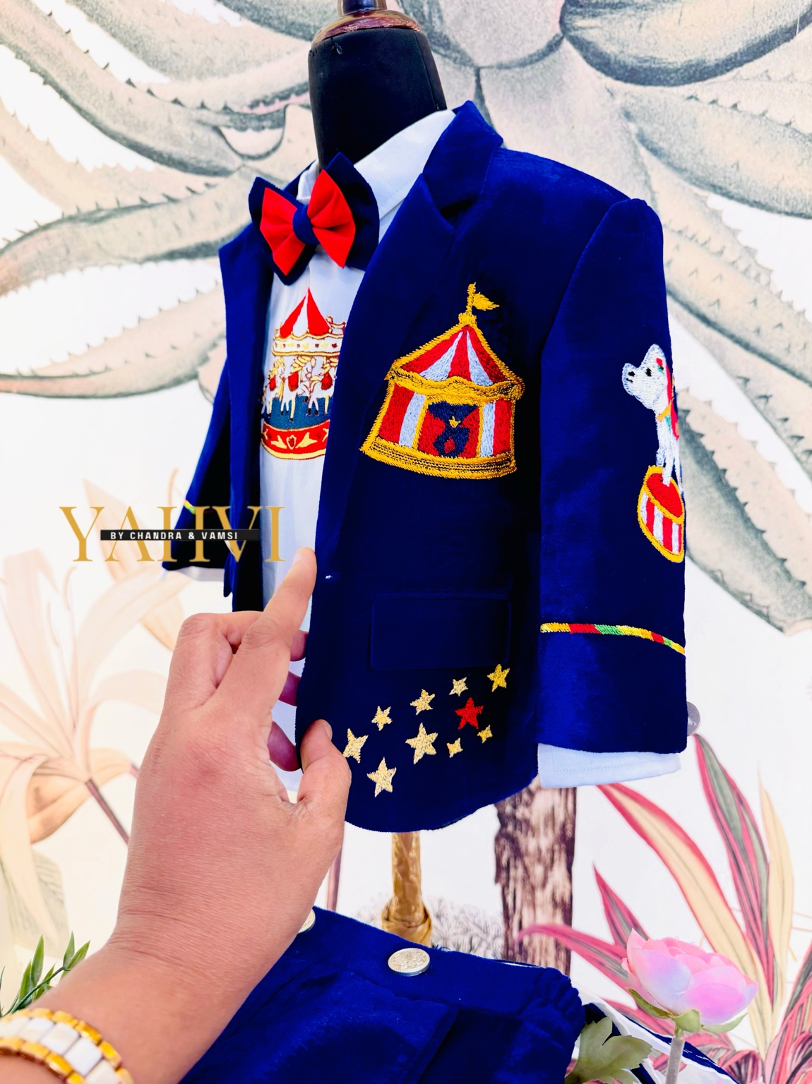 Royal Circus Hand-Embroidered Birthday Blazer Set - Image 4