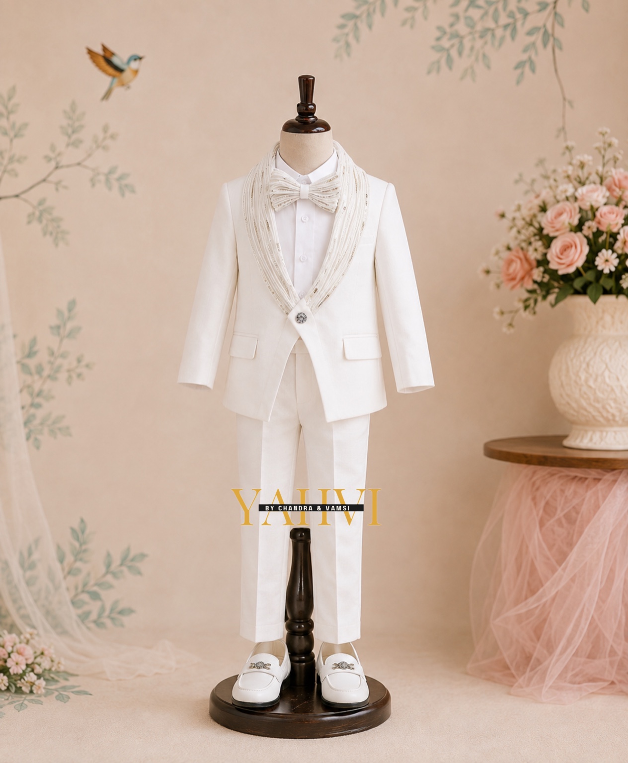 Ivory Royale Wirework Armani Suit - Image 3