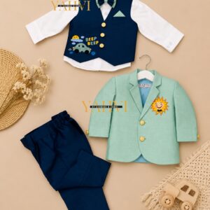 Beep Beep Sunshine Hand-Embroidered Blazer Set