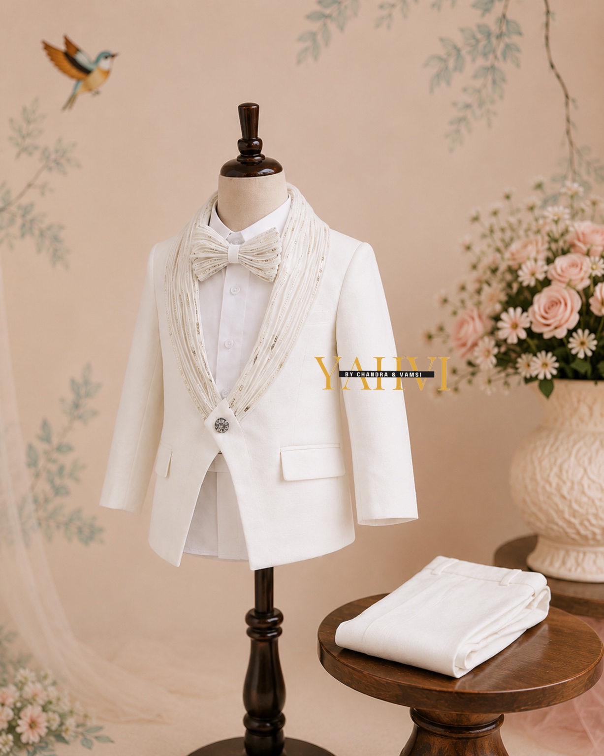 Ivory Royale Wirework Armani Suit - Image 4