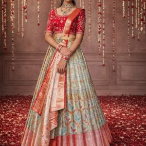 Royal Meenakari Pattu Lehenga Set