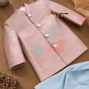 Pastel Tissue Jodhpuri Suit