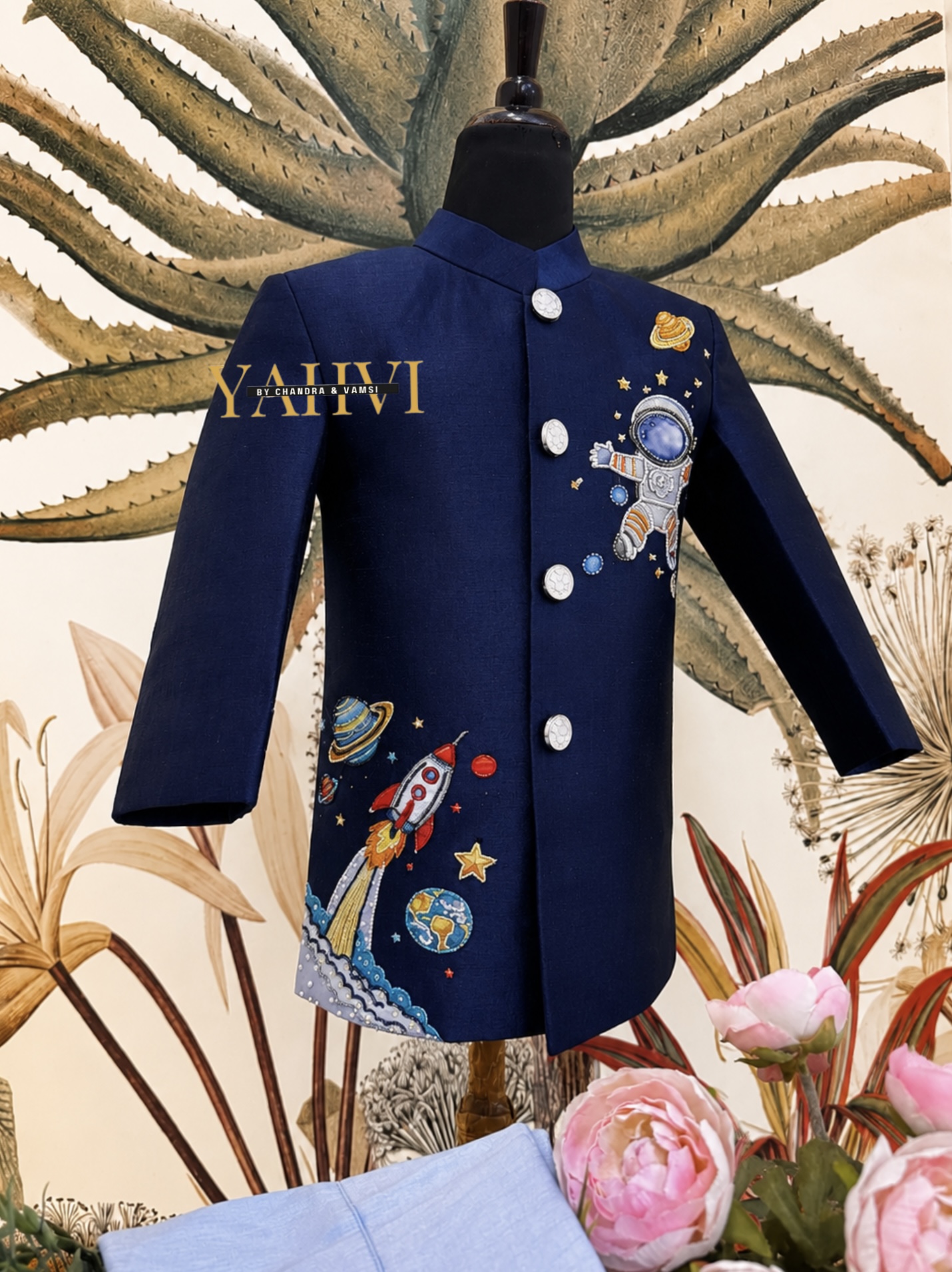 Galaxy Explorer – Hand Embroidered Birthday Jodhpuri Suit