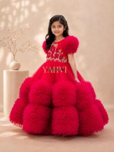 Butterfly Bloom Hand-Embroidered Ruffle Frock