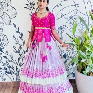 Blush Bloom Kanchi Zari Tissue Lehenga Set