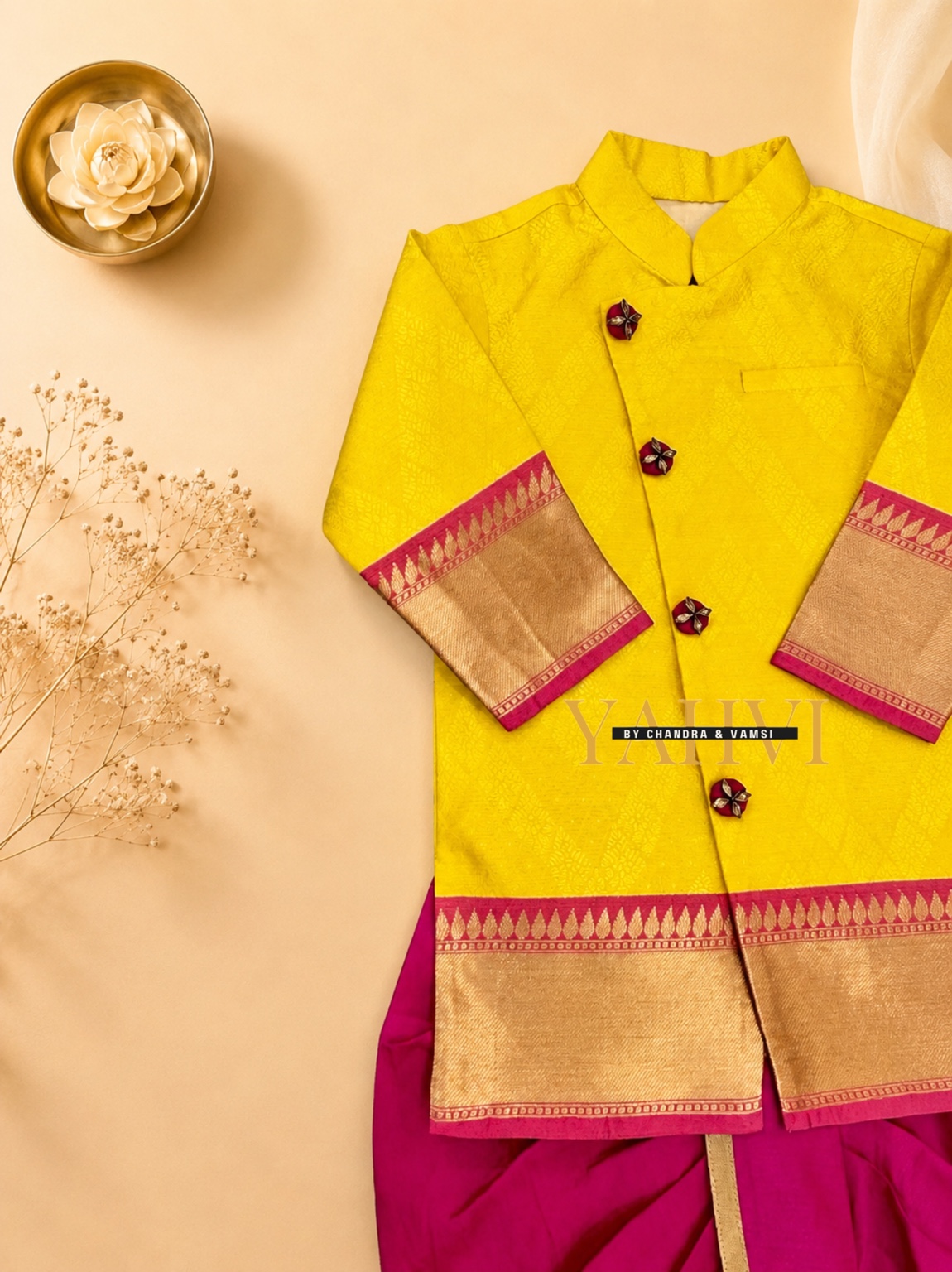 Sunshine Kota Sherwani Set - Image 3