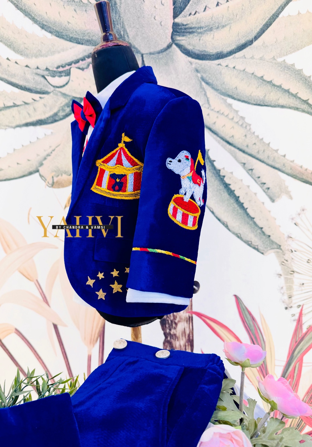 Royal Circus Hand-Embroidered Birthday Blazer Set - Image 5