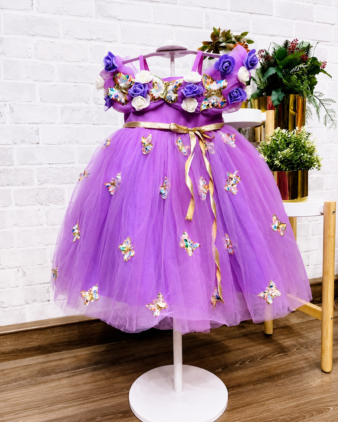 Enchanted Butterfly Bloom Birthday Frock - Image 7