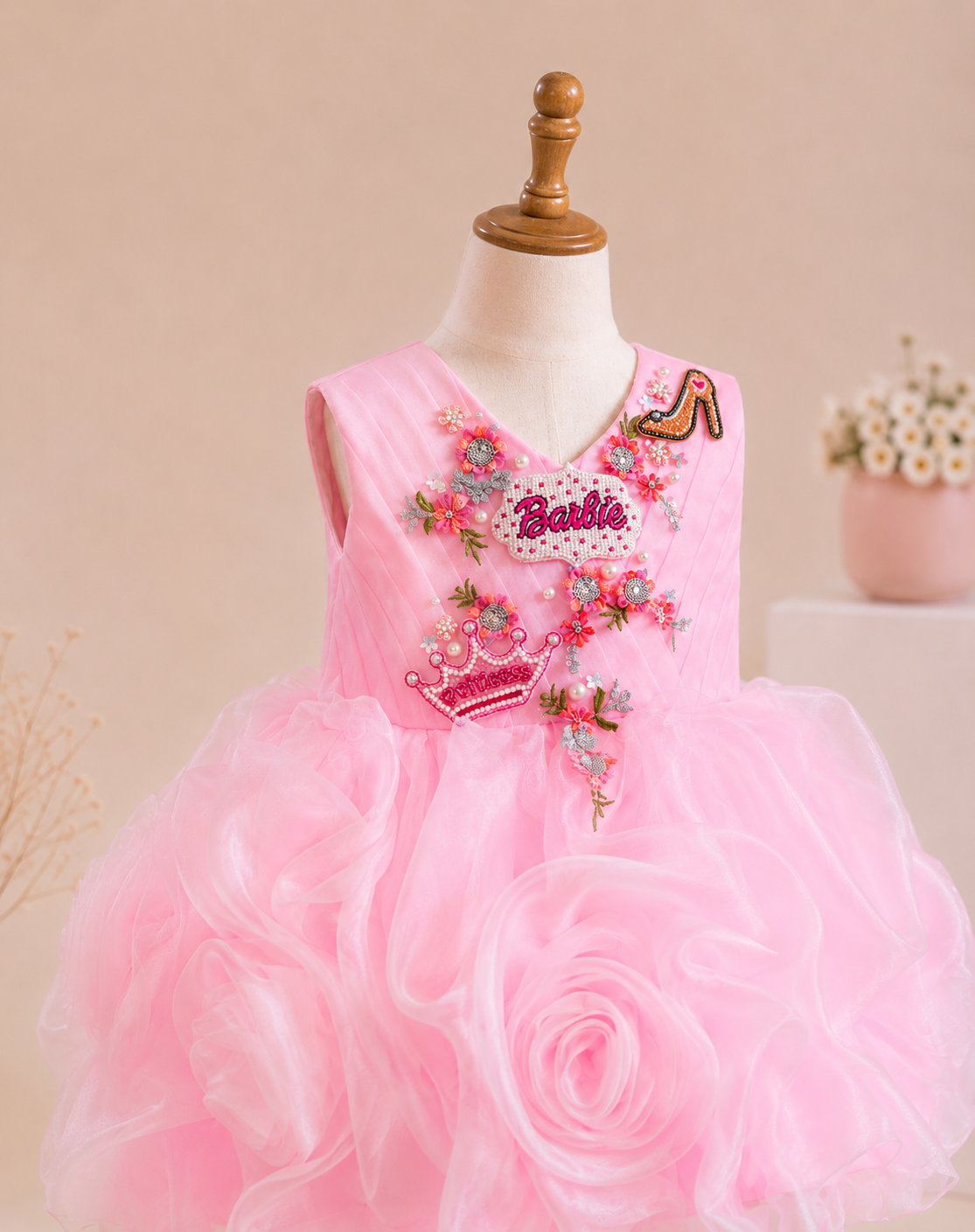 Barbie Bloom Organza Ruffle Frock - Image 2