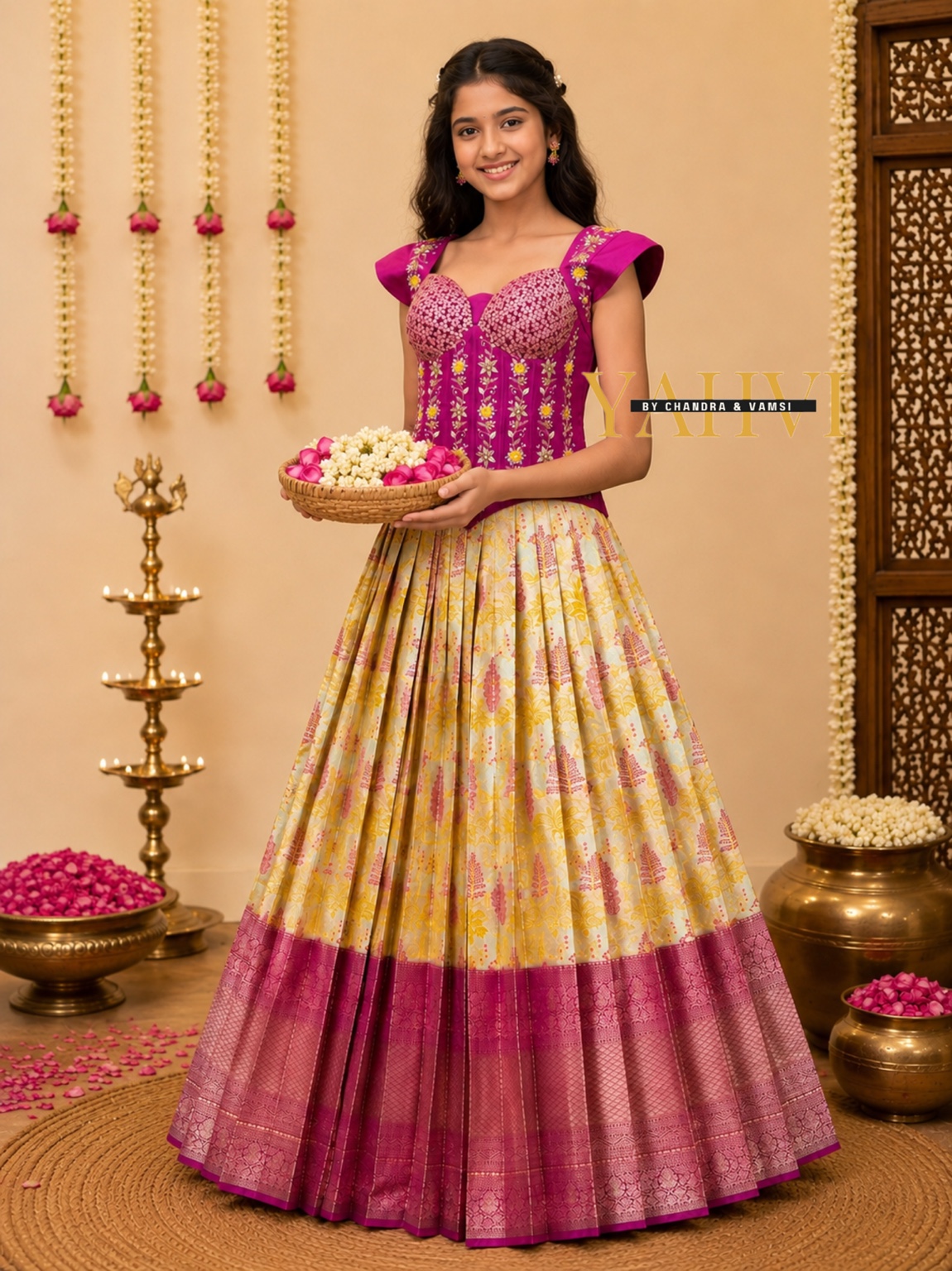 Bhuttibomma Kanchi Pattu Lehenga corset - Image 3