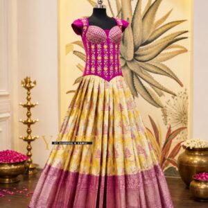 Bhuttibomma Kanchi Pattu Lehenga corset
